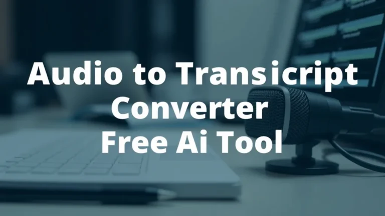 Audio to Transcript Converter - Free AI Tool - Professional Swiss-style featured image | Truescho.com