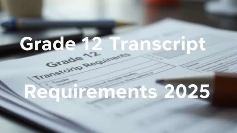 Grade 12 Transcript Requirements 2025 - Professional Swiss-style featured image | Truescho.com