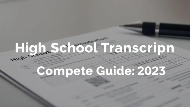 High School Transcript: Complete Guide 2025 - Professional Swiss-style featured image | Truescho.com