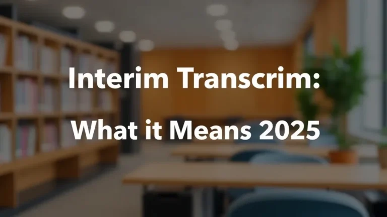 Interim Transcript: What It Means 2025 - Professional Swiss-style featured image | Truescho.com
