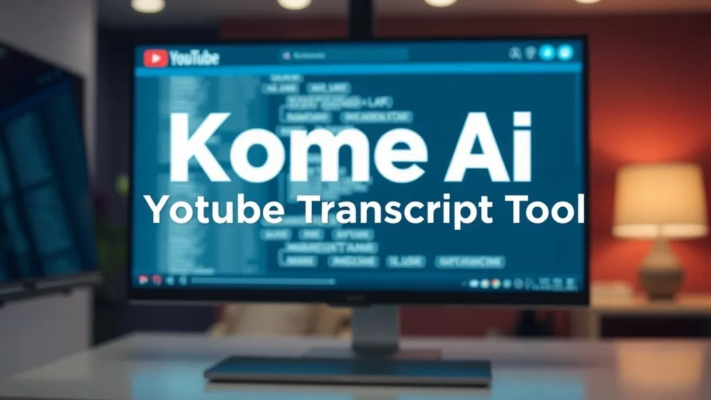 Kome AI YouTube Transcript Tool - Professional Swiss-style featured image | Truescho.com