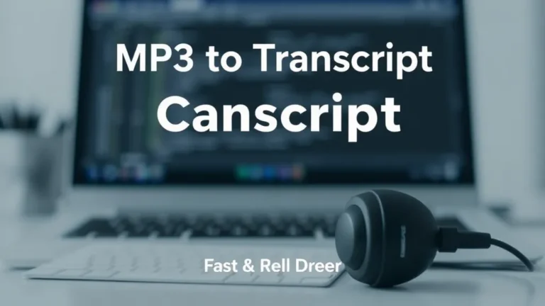 MP3 to Transcript Converter - Fast & Free - Professional Swiss-style featured image | Truescho.com