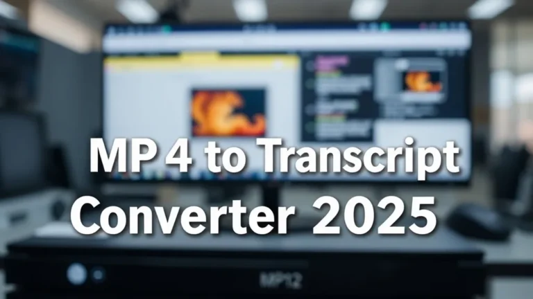 MP4 to Transcript Converter 2025 - Professional Swiss-style featured image | Truescho.com