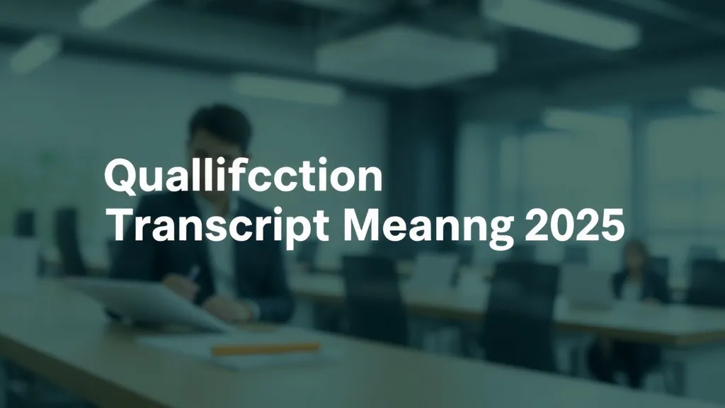 Qualification Transcript Meaning 2025 - Professional Swiss-style featured image | Truescho.com