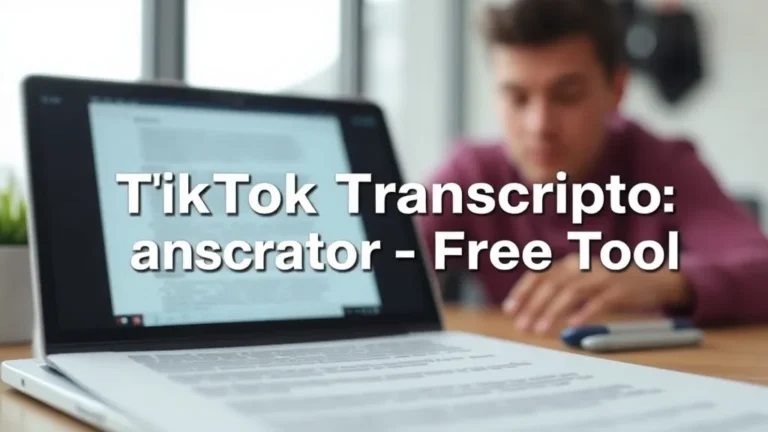 TikTok Transcript Generator - Free Tool - Professional Swiss-style featured image | Truescho.com