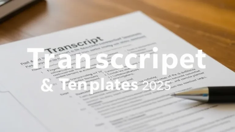 Transcript Examples & Templates 2025 - Professional Swiss-style featured image | Truescho.com