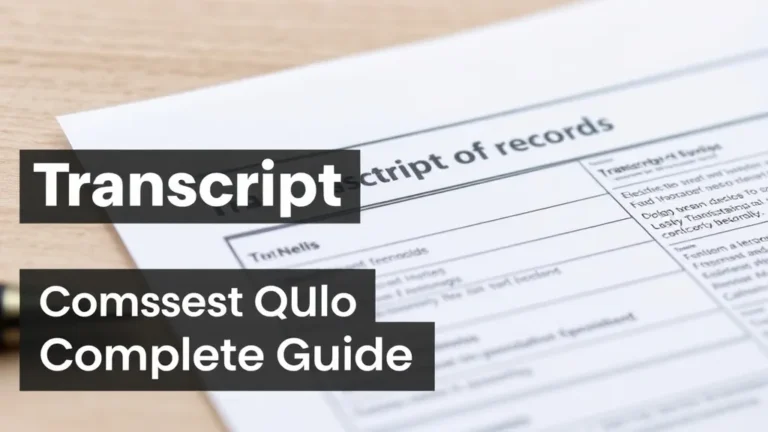 Transcript of Records: Complete Guide 2025 - Professional Swiss-style featured image | Truescho.com