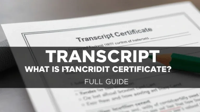 What Is Transcript Certificate? Full Guide - Professional Swiss-style featured image | Truescho.com