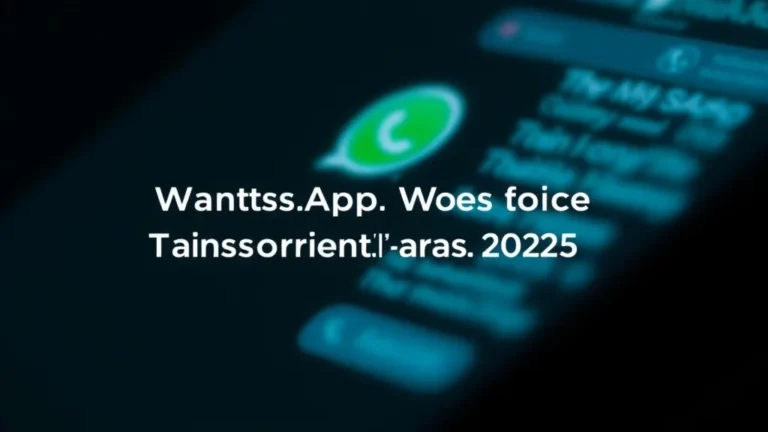 WhatsApp Voice Transcript Feature 2025 - Professional Swiss-style featured image | Truescho.com