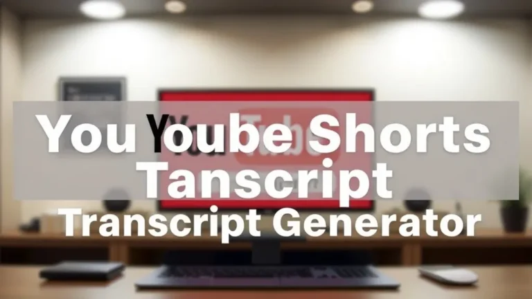 YouTube Shorts Transcript Generator - Professional Swiss-style featured image | Truescho.com