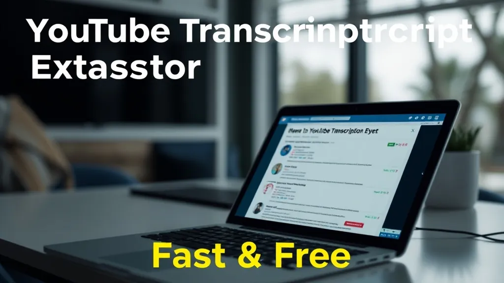 YouTube Transcript Extractor - Fast & Free - Professional Swiss-style featured image | Truescho.com